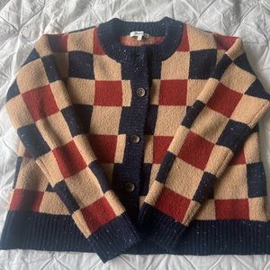 Madewell Checkered Cardigan
